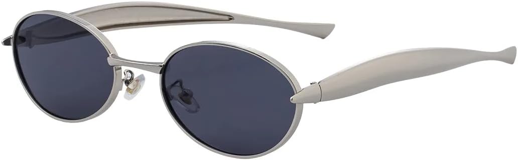 Овальные солнцезащитные очки в маленькой оправе для женщин и мужчин, винтажные солнцезащитные очки, роскошные панк-очки, популярные металлические очки с защитой от УФ-излучения UV400 SZVVBKK, Silver Black
Овальные солнцезащитные очки в маленькой оправе для женщин и мужчин, винтажные солнцезащитные очки, роскошные панк-очки, популярные металлические очки с защитой от УФ-излучения UV400 SZVVBKK, Silver Black