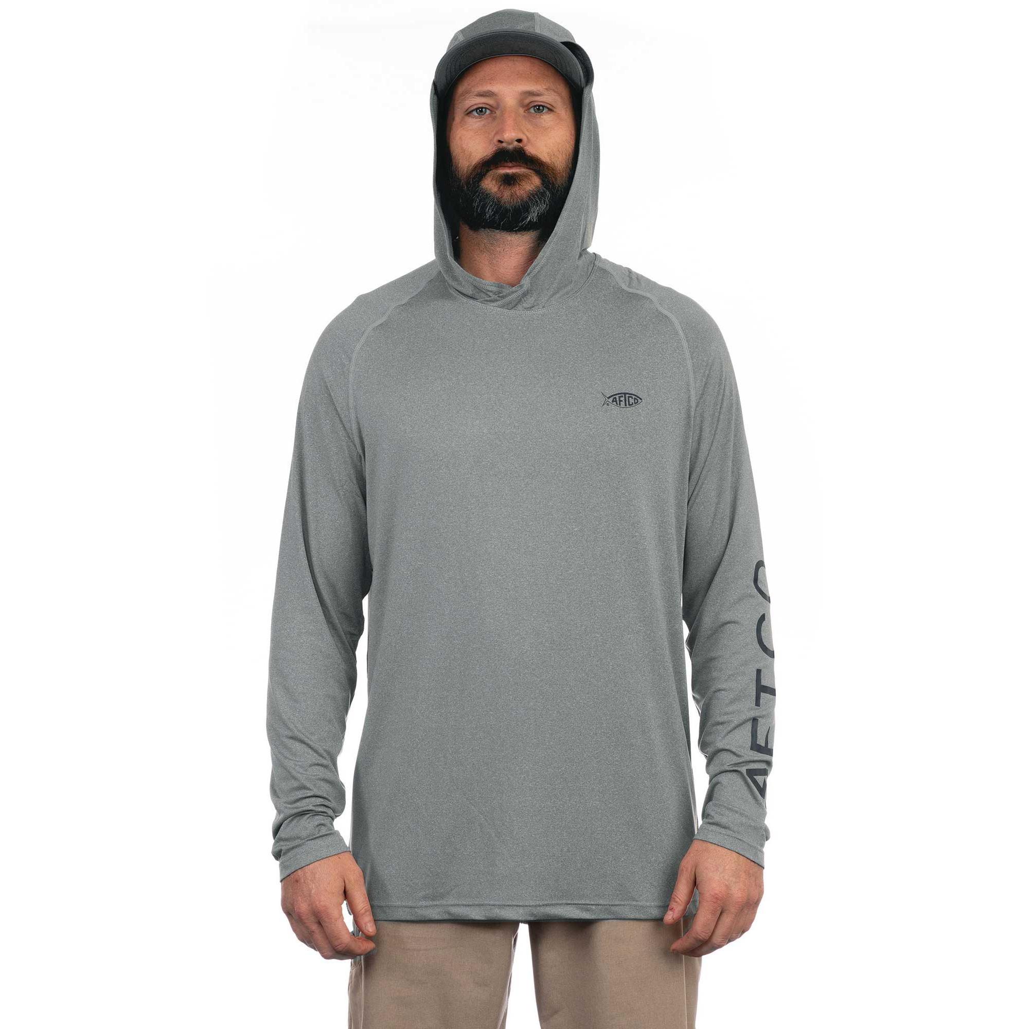 Мужская толстовка-худи в самурайском стиле с защитой от солнца AFTCO, Steel Heather
Мужская толстовка-худи в самурайском стиле с защитой от солнца AFTCO, Steel Heather