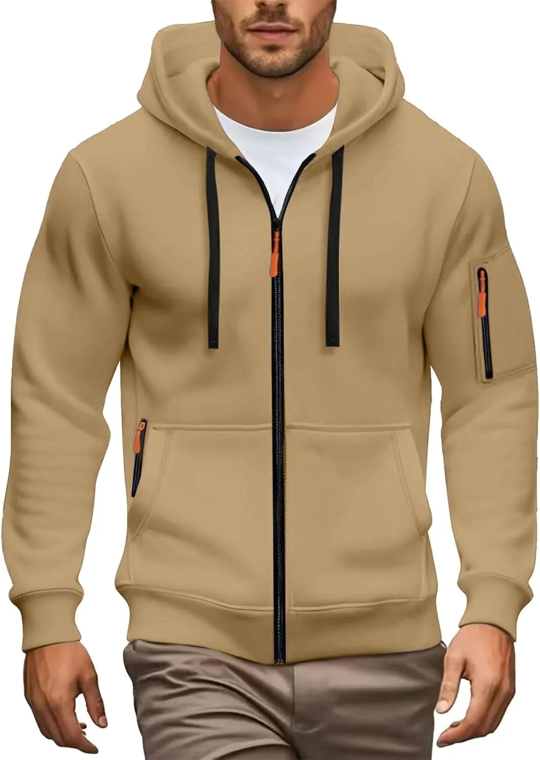 Мужская толстовка с молнией Big and Tall Casual с капюшоном
Мужская толстовка с молнией Big and Tall Casual с капюшоном