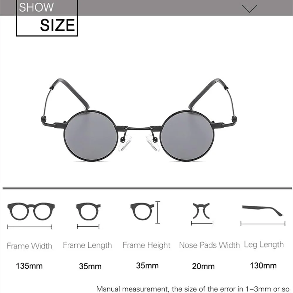 Винтажные солнцезащитные очки LVTFCO для мужчин и женщин в стиле ретро-панк, маленькая круглая металлическая оправа, цветные линзы, модные очки, C3 Gun-g15 Green
Винтажные солнцезащитные очки LVTFCO для мужчин и женщин в стиле ретро-панк, маленькая круглая металлическая оправа, цветные линзы, модные очки, C3 Gun-g15 Green