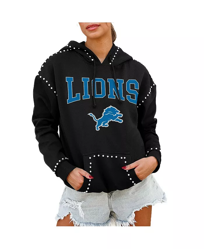 Женская черная толстовка с капюшоном Detroit Lions Catch the Vibe с заклепками Gameday Couture
Женская черная толстовка с капюшоном Detroit Lions Catch the Vibe с заклепками Gameday Couture
