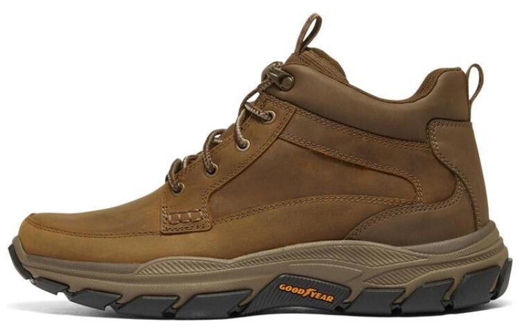 Respected Hiking Shoes Men High Top Темно-коричневые/черные Skechers
Respected Hiking Shoes Men High Top Темно-коричневые/черные Skechers