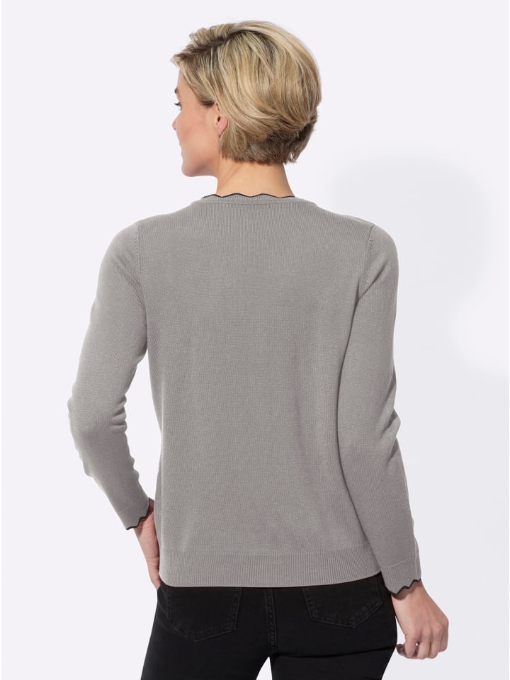 Свитер с V-образным вырезом каменно-серого цвета WITT WEIDEN
Свитер с V-образным вырезом каменно-серого цвета WITT WEIDEN