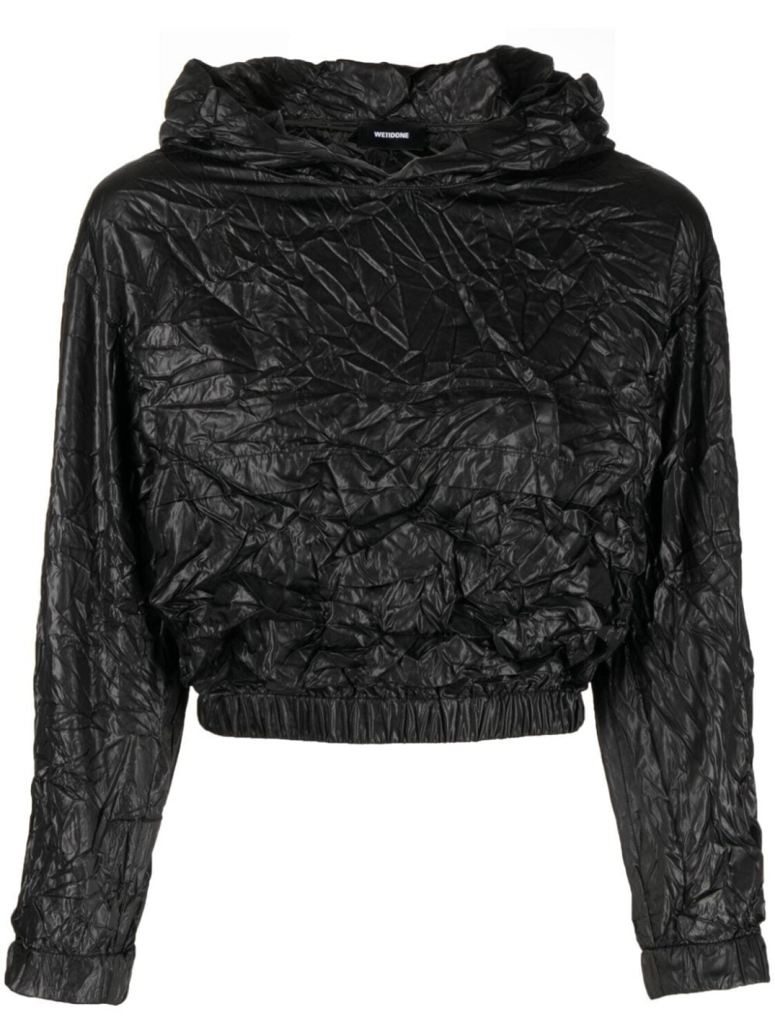 We11done укороченное худи с жатым эффектом, черный
We11done укороченное худи с жатым эффектом, черный