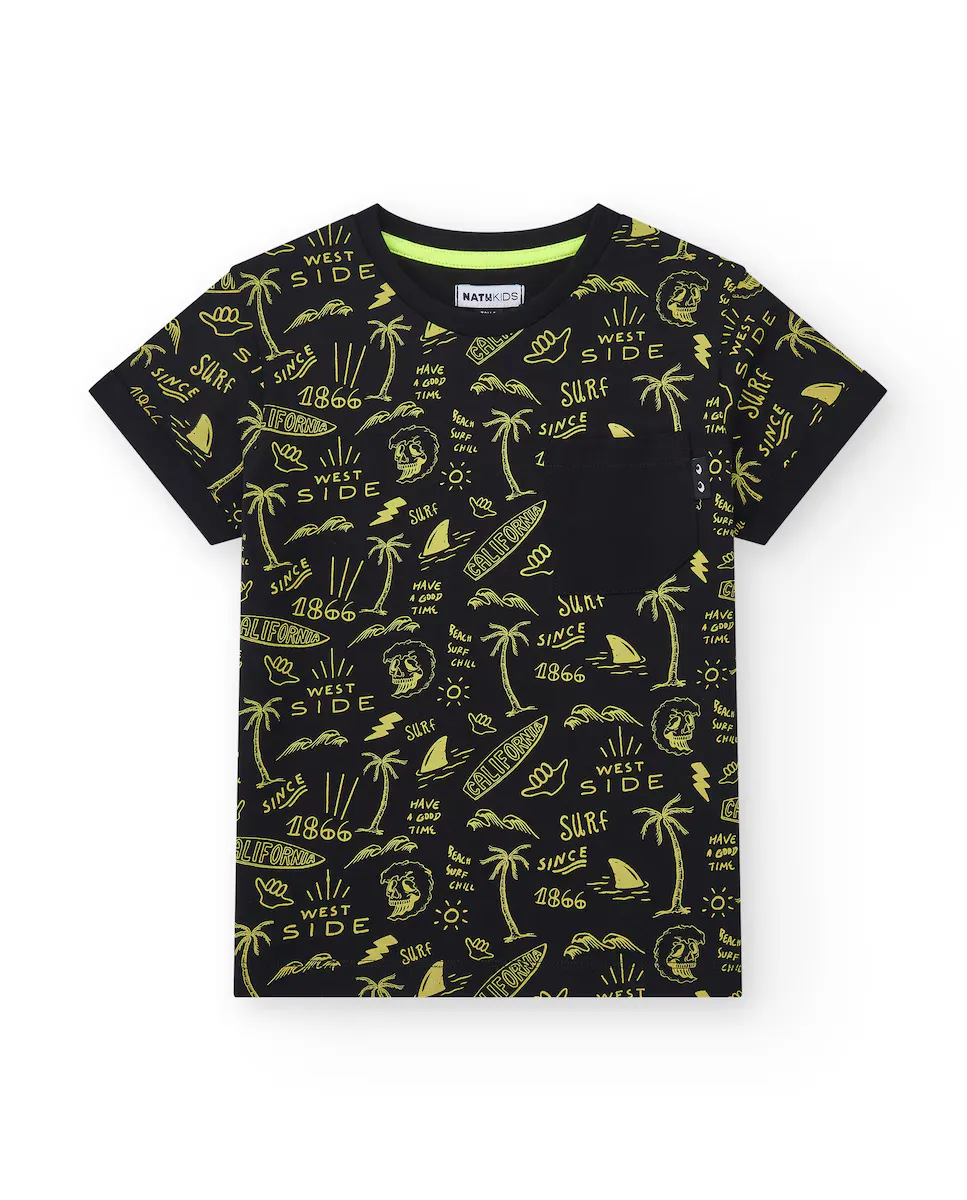 Футболка для мальчиков с принтом и нагрудным карманом Tuc tuc, чёрный
Футболка для мальчиков с принтом и нагрудным карманом Tuc tuc, чёрный