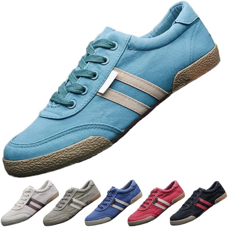 Мужские холщовые кроссовки, универсальные, повседневные, дышащие, модные, удобные, низкие, плоские, для прогулок, простые, мягкие, винтажные, на шнуровке, повседневные туфли Boxpopla, Lake Blue
Мужские холщовые кроссовки, универсальные, повседневные, дышащие, модные, удобные, низкие, плоские, для прогулок, простые, мягкие, винтажные, на шнуровке, повседневные туфли Boxpopla, Lake Blue