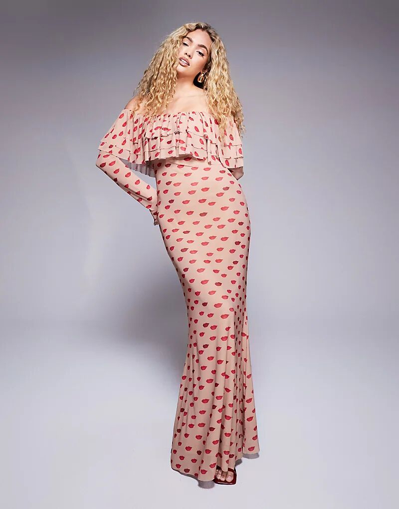 Платье макси Dahlia с открытыми плечами, оборками и принтом «поцелуй миндаля» AFRM
Платье макси Dahlia с открытыми плечами, оборками и принтом «поцелуй миндаля» AFRM