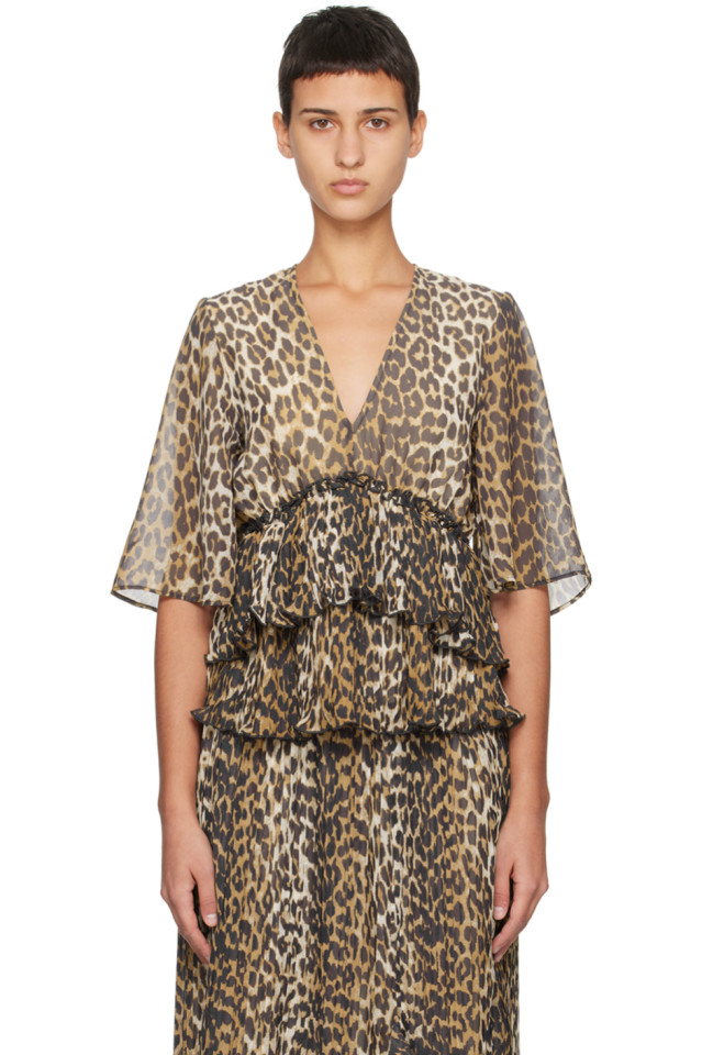 Женская блуза с плиссировкой Ganni, цвет almond milk
Женская блуза с плиссировкой Ganni, цвет almond milk