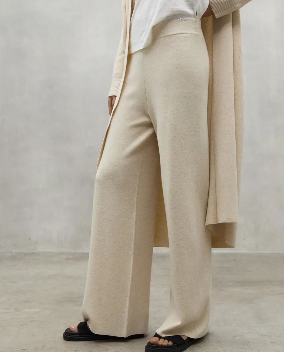 Женские прямые брюки с карманом и застежкой на пуговицу и молнию Ecoalf, бежевый 
Женские прямые брюки с карманом и застежкой на пуговицу и молнию Ecoalf, бежевый