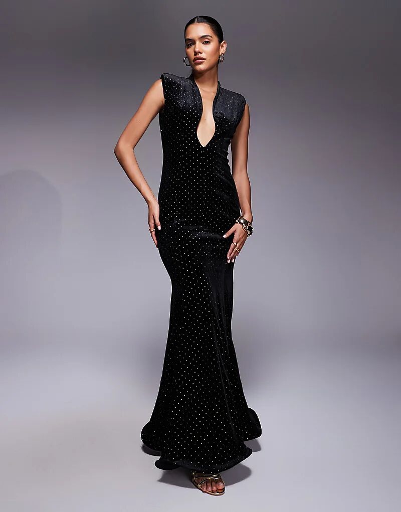 Платье макси из бархата премиум-класса ASOS DESIGN с глубоким вырезом и вырезом «рыбий хвост» черного цвета
Платье макси из бархата премиум-класса ASOS DESIGN с глубоким вырезом и вырезом «рыбий хвост» черного цвета