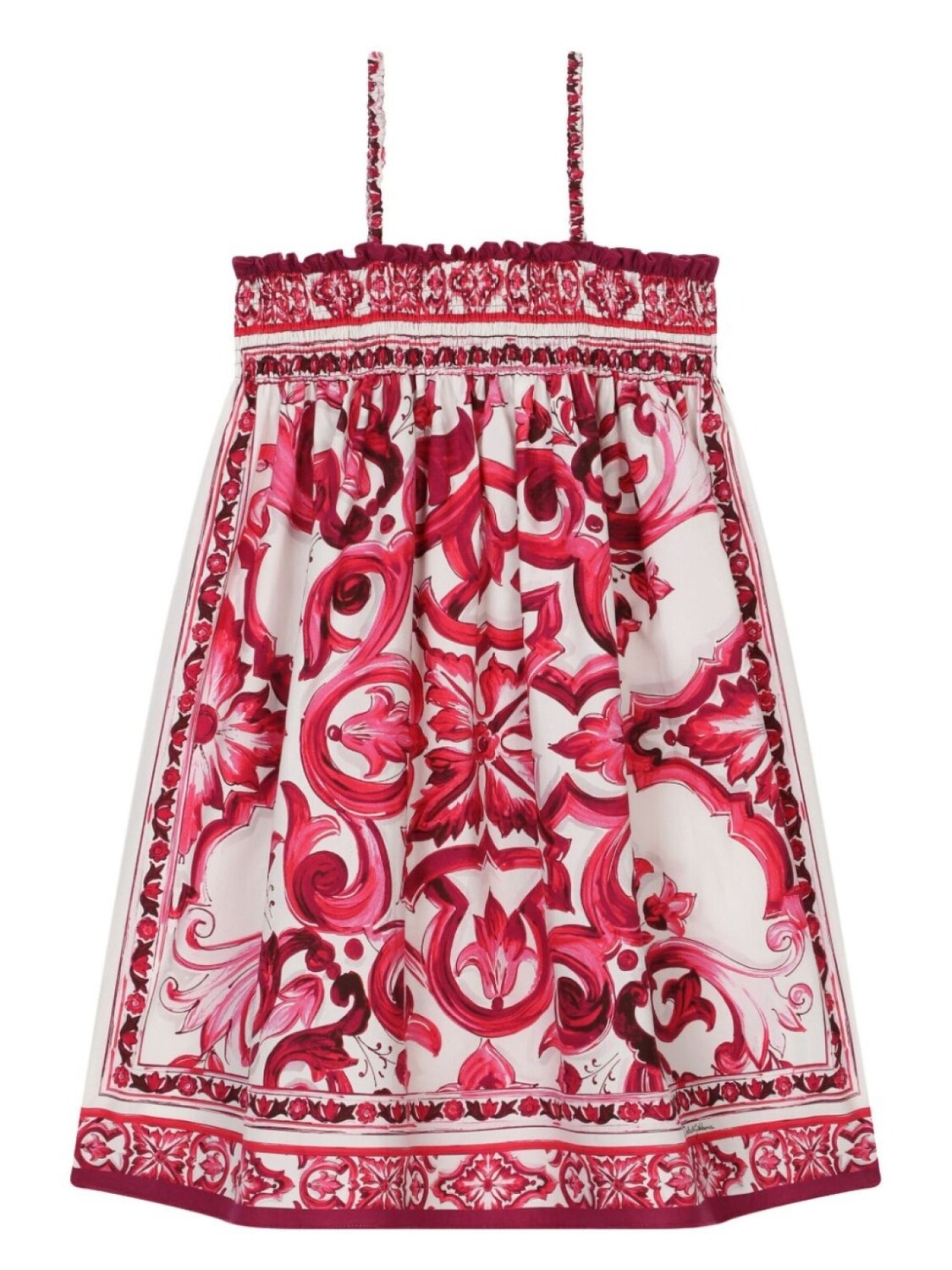 Dolce & Gabbana платье без рукавов с принтом Majolica, белый 
Dolce & Gabbana платье без рукавов с принтом Majolica, белый