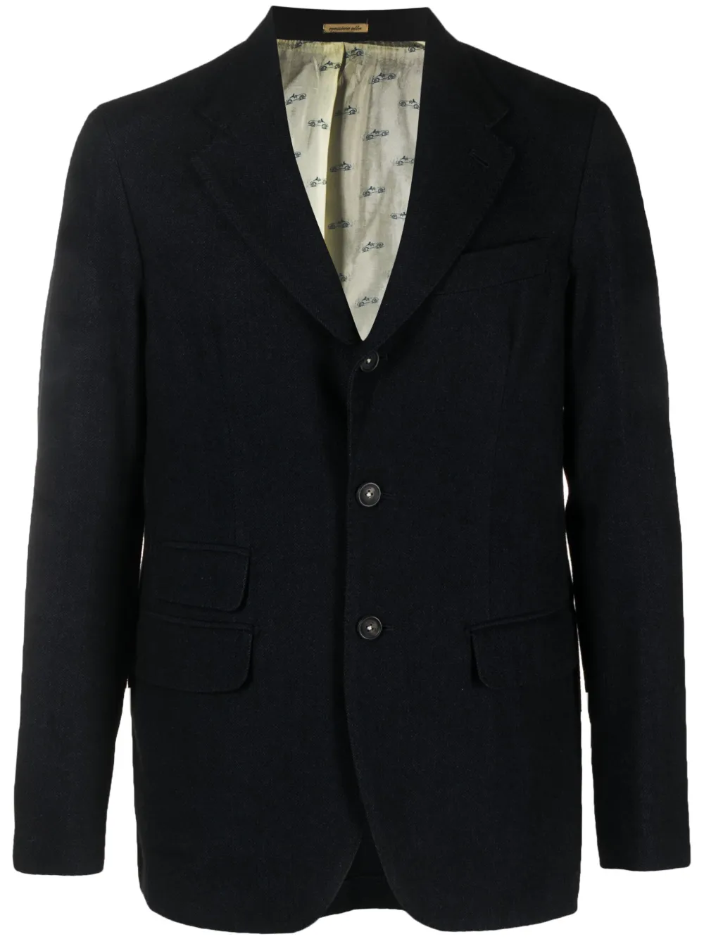 Однобортный пиджак из смесовой шерсти Massimo Alba, синий
Однобортный пиджак из смесовой шерсти Massimo Alba, синий