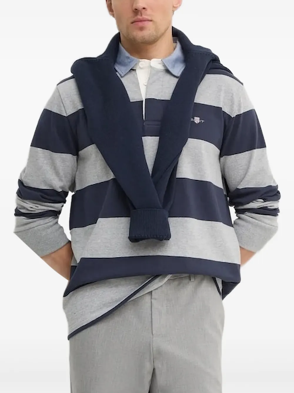 Полосатая рубашка-поло Heavy Rugger Gant, синий
Полосатая рубашка-поло Heavy Rugger Gant, синий