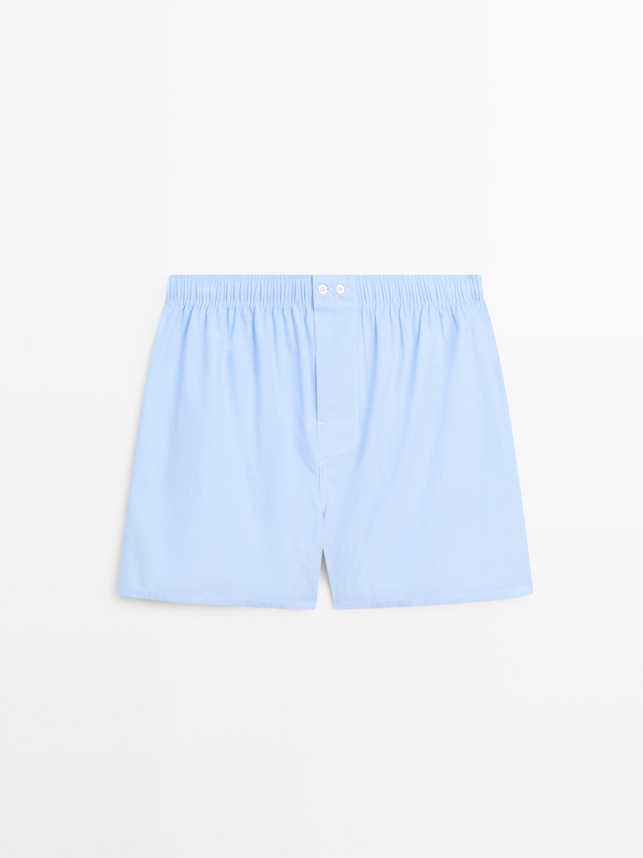 Полосатые боксеры из 100% хлопка Massimo Dutti, sky blue
Полосатые боксеры из 100% хлопка Massimo Dutti, sky blue