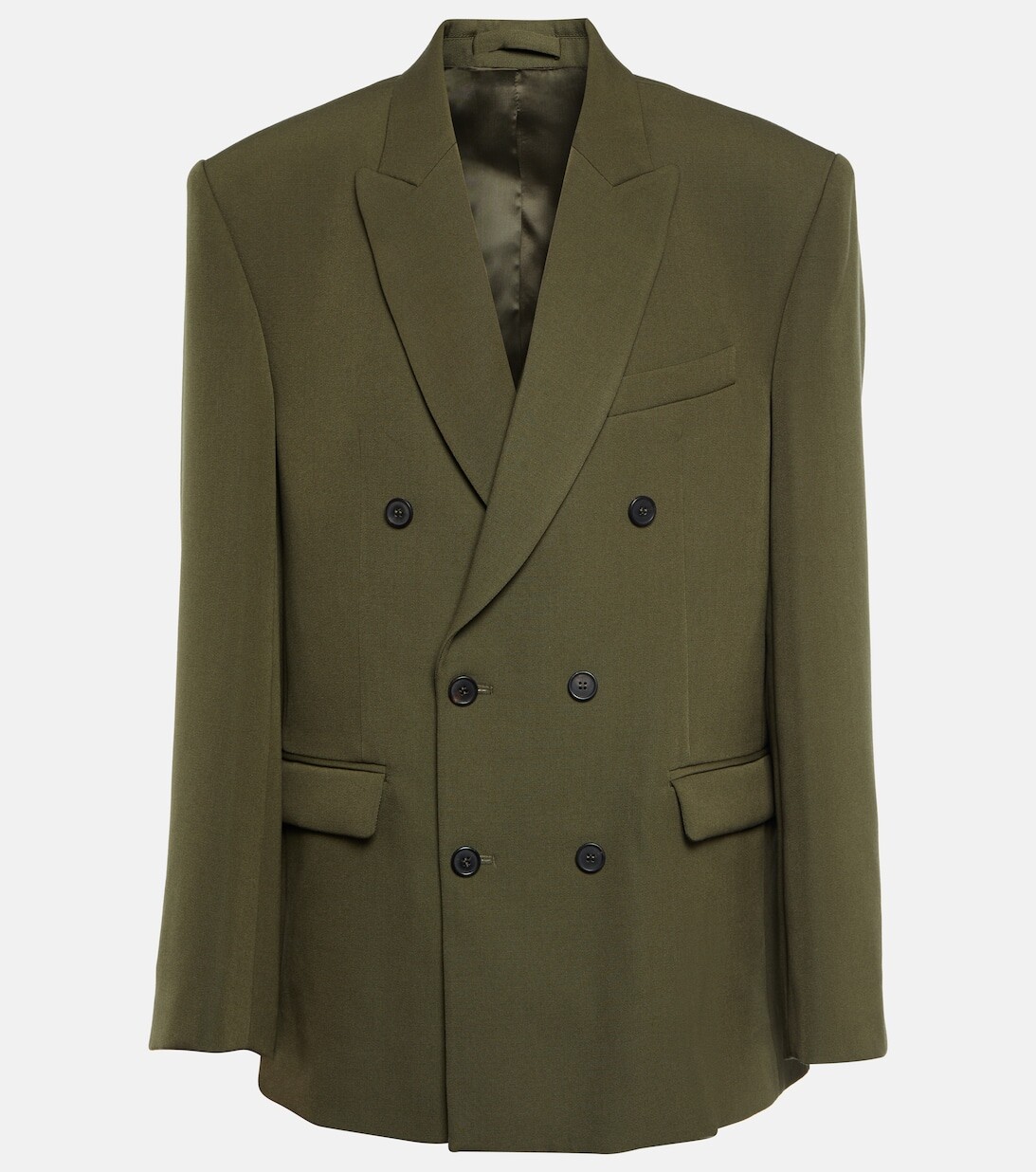 Двубортный блейзер из натуральной шерсти WARDROBE.NYC, зеленый
Двубортный блейзер из натуральной шерсти WARDROBE.NYC, зеленый