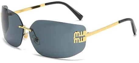 Женские солнцезащитные очки в стиле ретро, изогнутые цельные солнцезащитные очки, безрамочные солнцезащитные очки с закругленными краями MTZJH, Black Gray
Женские солнцезащитные очки в стиле ретро, изогнутые цельные солнцезащитные очки, безрамочные солнцезащитные очки с закругленными краями MTZJH, Black Gray