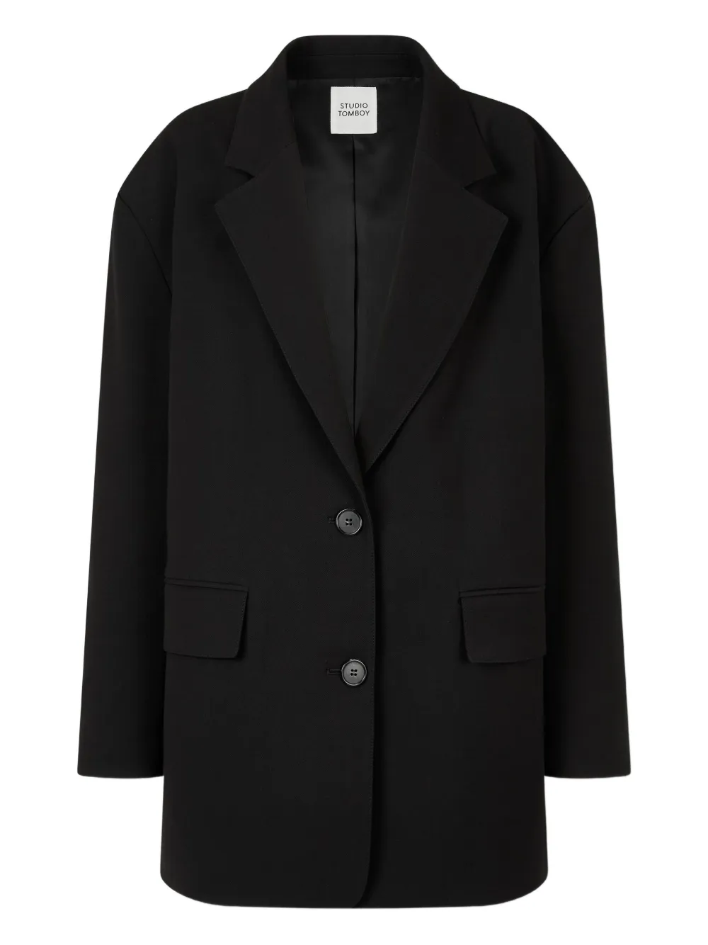 Однобортный пиджак свободного кроя STUDIO TOMBOY, черный
Однобортный пиджак свободного кроя STUDIO TOMBOY, черный