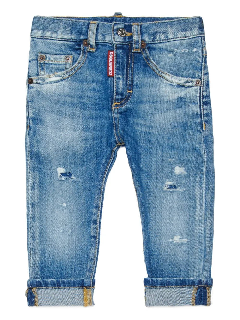 Джинсы с эффектом потертости Dsquared2 Kids, синий
Джинсы с эффектом потертости Dsquared2 Kids, синий