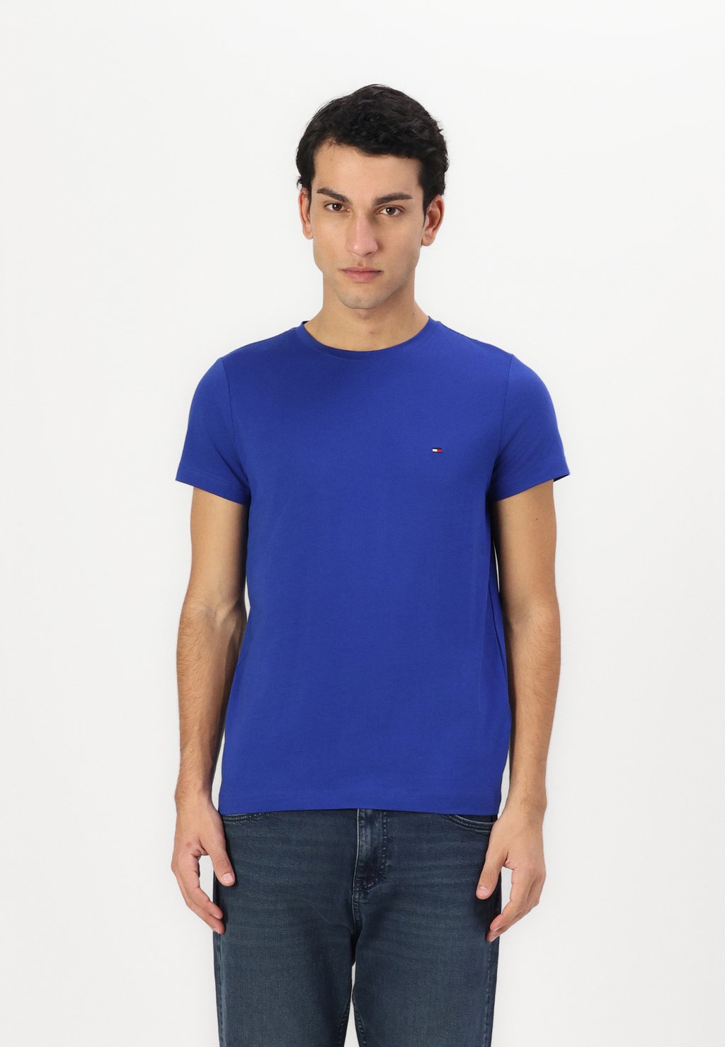 Базовая футболка STRETCH SLIM FIT TEE Tommy Hilfiger, темно-синий 
Базовая футболка STRETCH SLIM FIT TEE Tommy Hilfiger, темно-синий