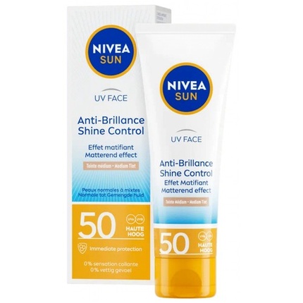 УФ-защита для лица, матирующий средний оттенок SPF 50, 50 мл Nivea
УФ-защита для лица, матирующий средний оттенок SPF 50, 50 мл Nivea