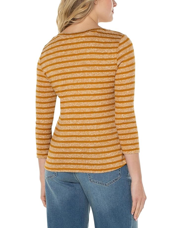 Топ Liverpool Los Angeles 3/4 Sleeve Miter Front Scoop Neck Knit Top, цвет Gold Stripe
Топ Liverpool Los Angeles 3/4 Sleeve Miter Front Scoop Neck Knit Top, цвет Gold Stripe
