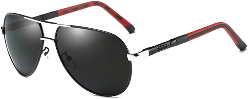 Поляризованные солнцезащитные очки для мужчин, металлические, с антибликовым покрытием, для вождения, мужские солнцезащитные очки для женщин, защитные очки для активного отдыха UV400 VFDHN, Silver Black Black
Поляризованные солнцезащитные очки для мужчин, металлические, с антибликовым покрытием, для вождения, мужские солнцезащитные очки для женщин, защитные очки для активного отдыха UV400 VFDHN, Silver Black Black