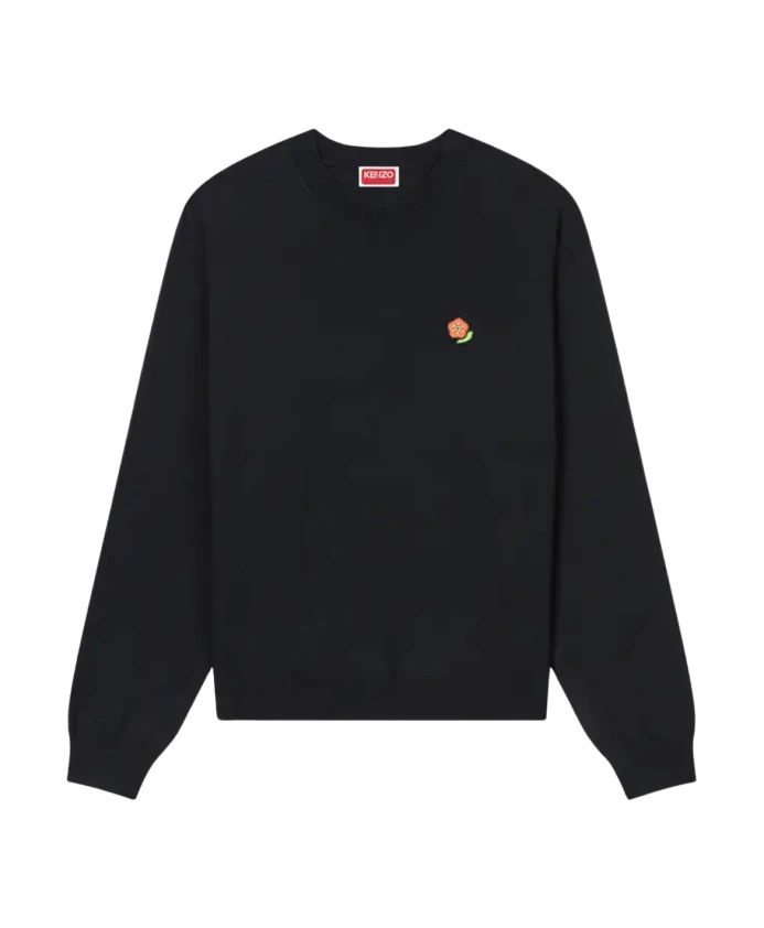 Черная шерстяная толстовка с вышивкой Kenzo, черный
Черная шерстяная толстовка с вышивкой Kenzo, черный