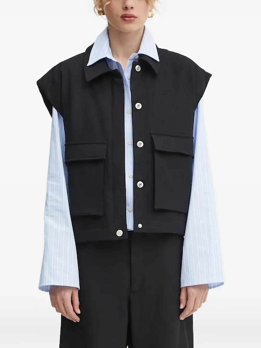 Жилет на пуговицах Won Hundred, черный
Жилет на пуговицах Won Hundred, черный