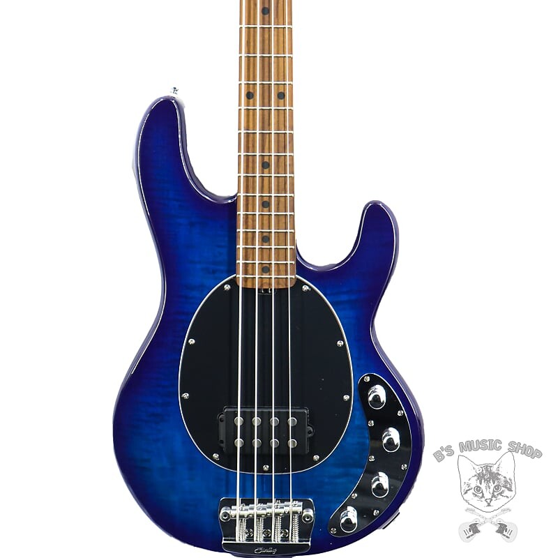 Басс гитара Sterling by Music Man StingRay RAY34 Flame Maple in Neptune Blue w/Gig Bag
Басс гитара Sterling by Music Man StingRay RAY34 Flame Maple in Neptune Blue w/Gig Bag