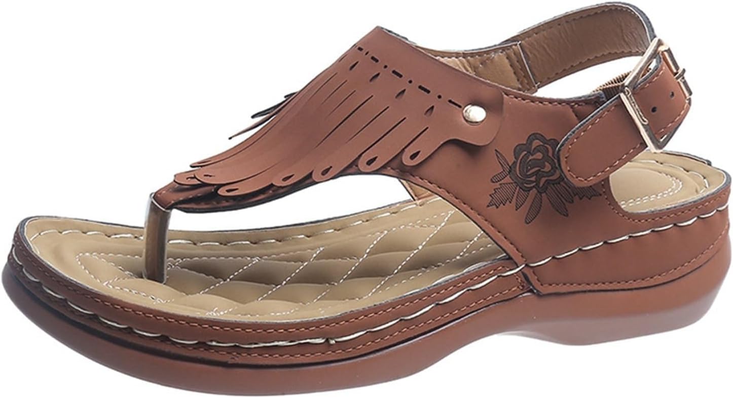 Летние сандалии на танкетке Kldyj Винтажные платформенные вьетнамки с бахромой из искусственной кожи с зажимом на носке Повседневная пляжная обувь, коричневый
Летние сандалии на танкетке Kldyj Винтажные платформенные вьетнамки с бахромой из искусственной кожи с зажимом на носке Повседневная пляжная обувь, коричневый