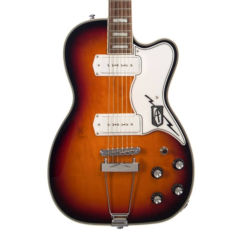 Электрогитара Airline Guitars Tuxedo - Sunburst - Hollowbody Vintage Reissue Electric Guitar - NEW! 
Электрогитара Airline Guitars Tuxedo - Sunburst - Hollowbody Vintage Reissue Electric Guitar - NEW!