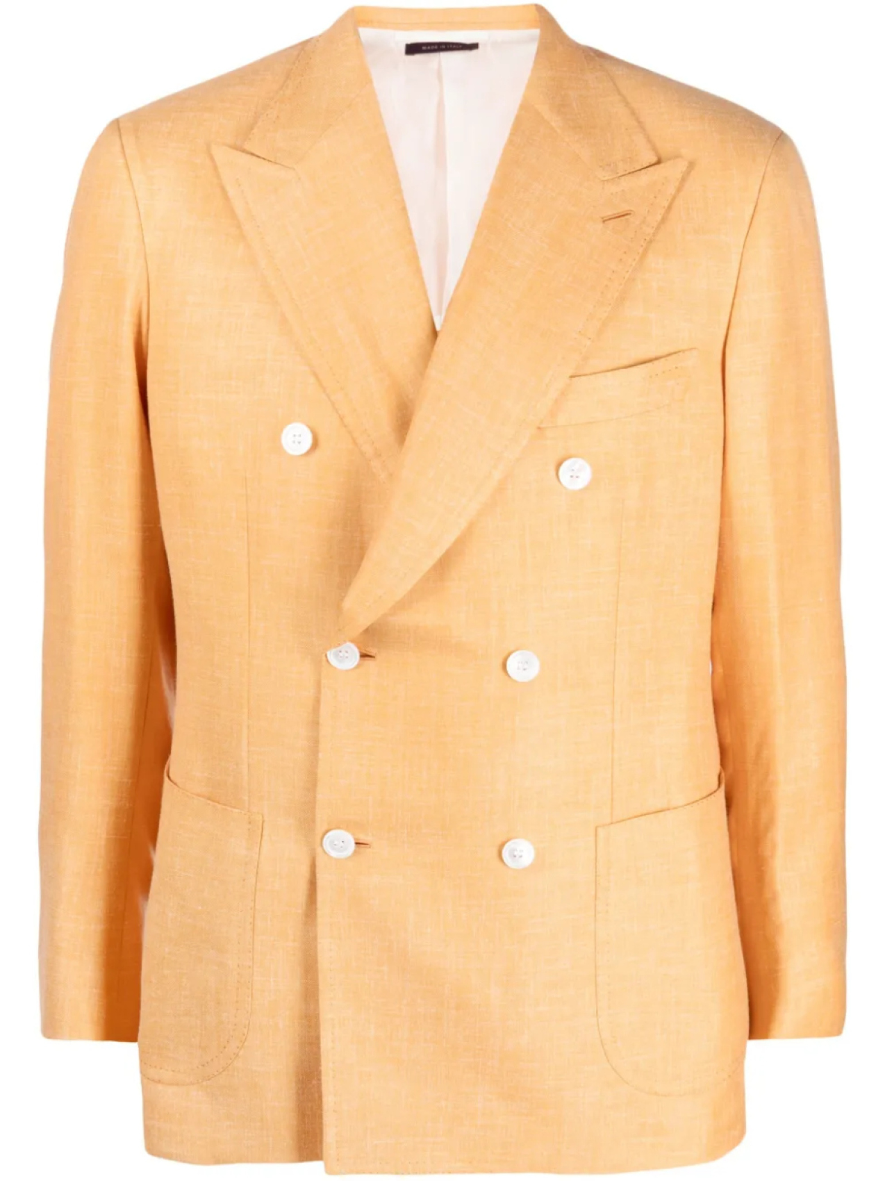 Brioni двубортный пиджак, оранжевый
Brioni двубортный пиджак, оранжевый