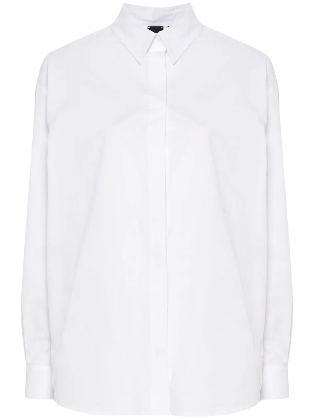 Поплиновая рубашка с вышитым логотипом PINKO, белый
Поплиновая рубашка с вышитым логотипом PINKO, белый
