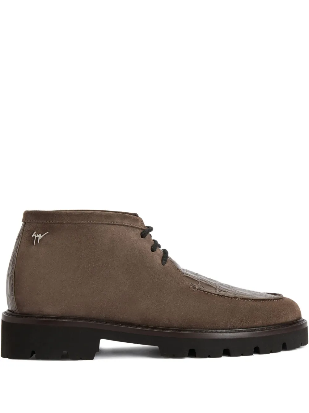 Высокие ботинки RIVAUX на шнуровке с тиснением под крокодила Giuseppe Zanotti, коричневый
Высокие ботинки RIVAUX на шнуровке с тиснением под крокодила Giuseppe Zanotti, коричневый