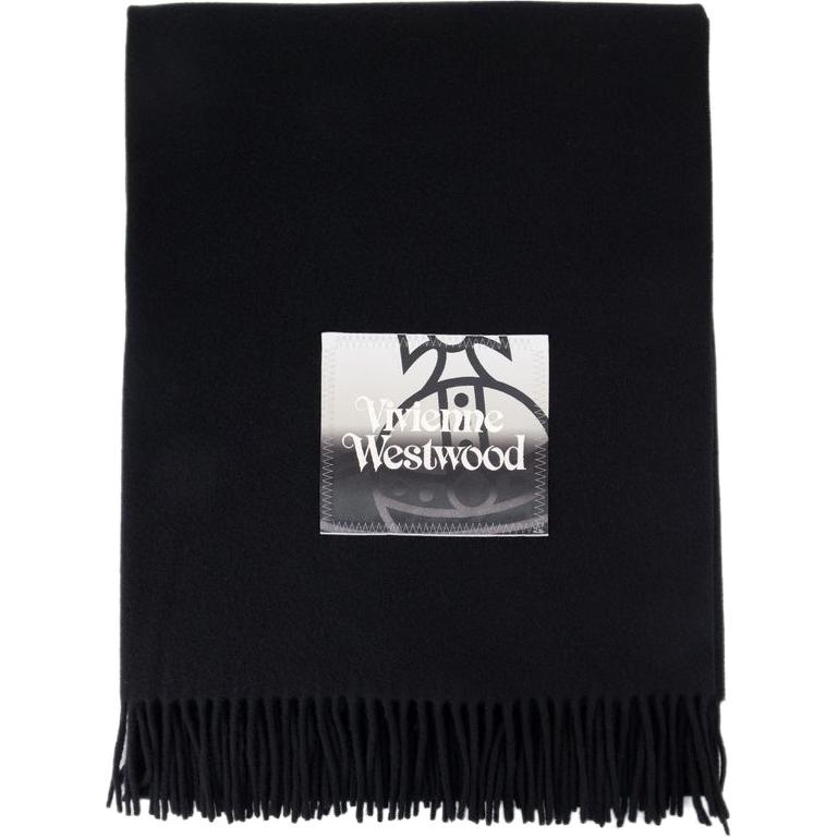 Vivienne Westwood Бахромчатый шарф с логотипом, Black
Vivienne Westwood Бахромчатый шарф с логотипом, Black