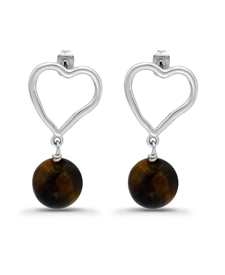Серебряные серьги-гвоздики в форме открытого сердца Macy's, Silver/Tigers Eye
Серебряные серьги-гвоздики в форме открытого сердца Macy's, Silver/Tigers Eye