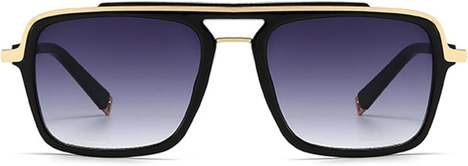 Ретро-солнцезащитные очки с двойной перемычкой квадратной формы для женщин, градиентные линзы, защита от УФ-излучения UV400, модные мужские солнцезащитные очки-пилот mincl, Gold Black Gray
Ретро-солнцезащитные очки с двойной перемычкой квадратной формы для женщин, градиентные линзы, защита от УФ-излучения UV400, модные мужские солнцезащитные очки-пилот mincl, Gold Black Gray