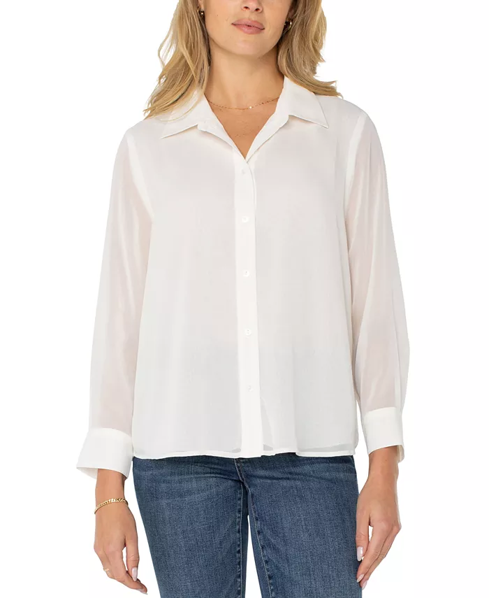 Женская тканая рубашка с длинным рукавом и плиссированной спинкой Liverpool Los Angeles, слоновая кость/кремовый
Женская тканая рубашка с длинным рукавом и плиссированной спинкой Liverpool Los Angeles, слоновая кость/кремовый