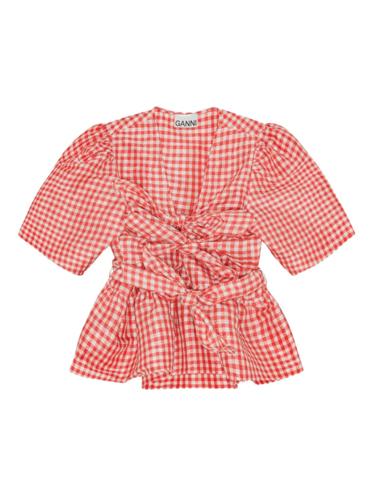 GANNI блузка с завязками, красный
GANNI блузка с завязками, красный