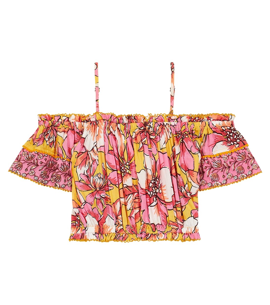 Топ Donna с цветочным принтом и открытыми плечами Poupette St Barth, оранжевый
Топ Donna с цветочным принтом и открытыми плечами Poupette St Barth, оранжевый