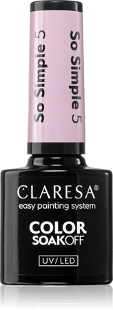Гибридный лак для ногтей Claresa SoakOff UV/LED Color So Simple, 5 g
Гибридный лак для ногтей Claresa SoakOff UV/LED Color So Simple, 5 g