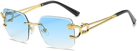 Квадратные солнцезащитные очки без оправы для женщин, ретро-очки с изображением головы гепарда для мужчин, летние вечеринки, защита от ультрафиолета UV400 MTZJH, C06 Gold Blue
Квадратные солнцезащитные очки без оправы для женщин, ретро-очки с изображением головы гепарда для мужчин, летние вечеринки, защита от ультрафиолета UV400 MTZJH, C06 Gold Blue