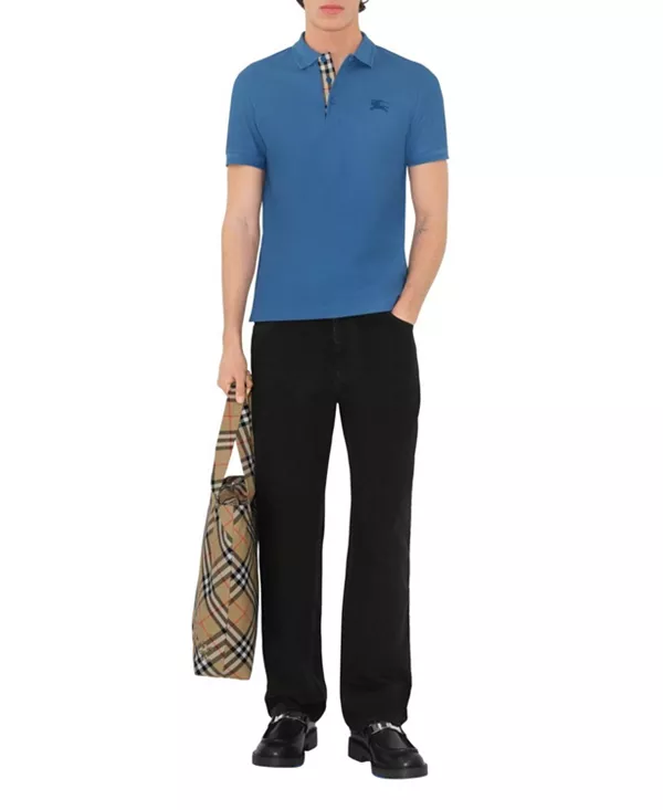 Хлопковая рубашка поло Burberry, синий
Хлопковая рубашка поло Burberry, синий