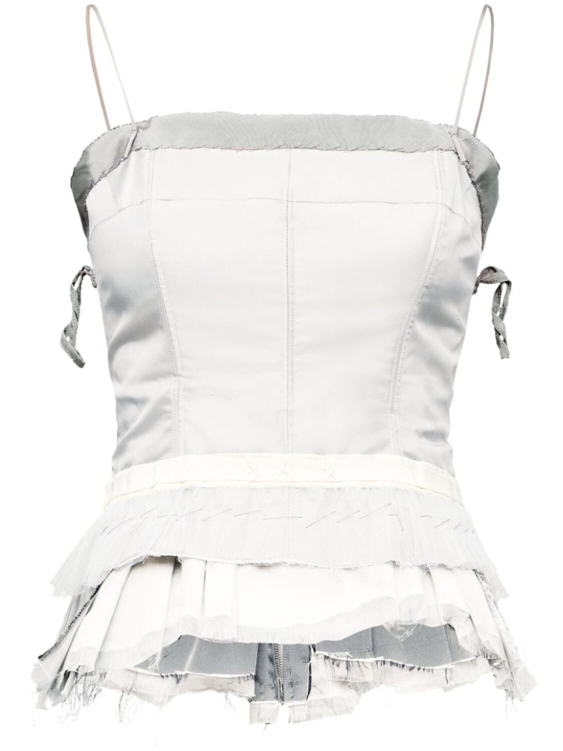 Maison Margiela атласный топ Décortiqué, серый 
Maison Margiela атласный топ Décortiqué, серый