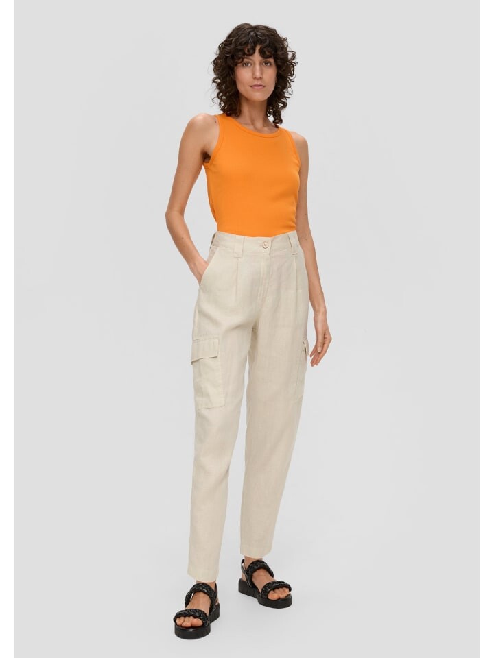 Тканевые брюки s.Oliver, бежевый
Тканевые брюки s.Oliver, бежевый