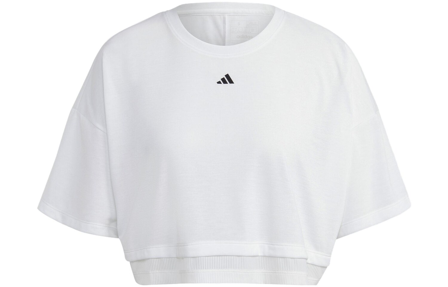 Укороченный топ женский белый Adidas 
Укороченный топ женский белый Adidas