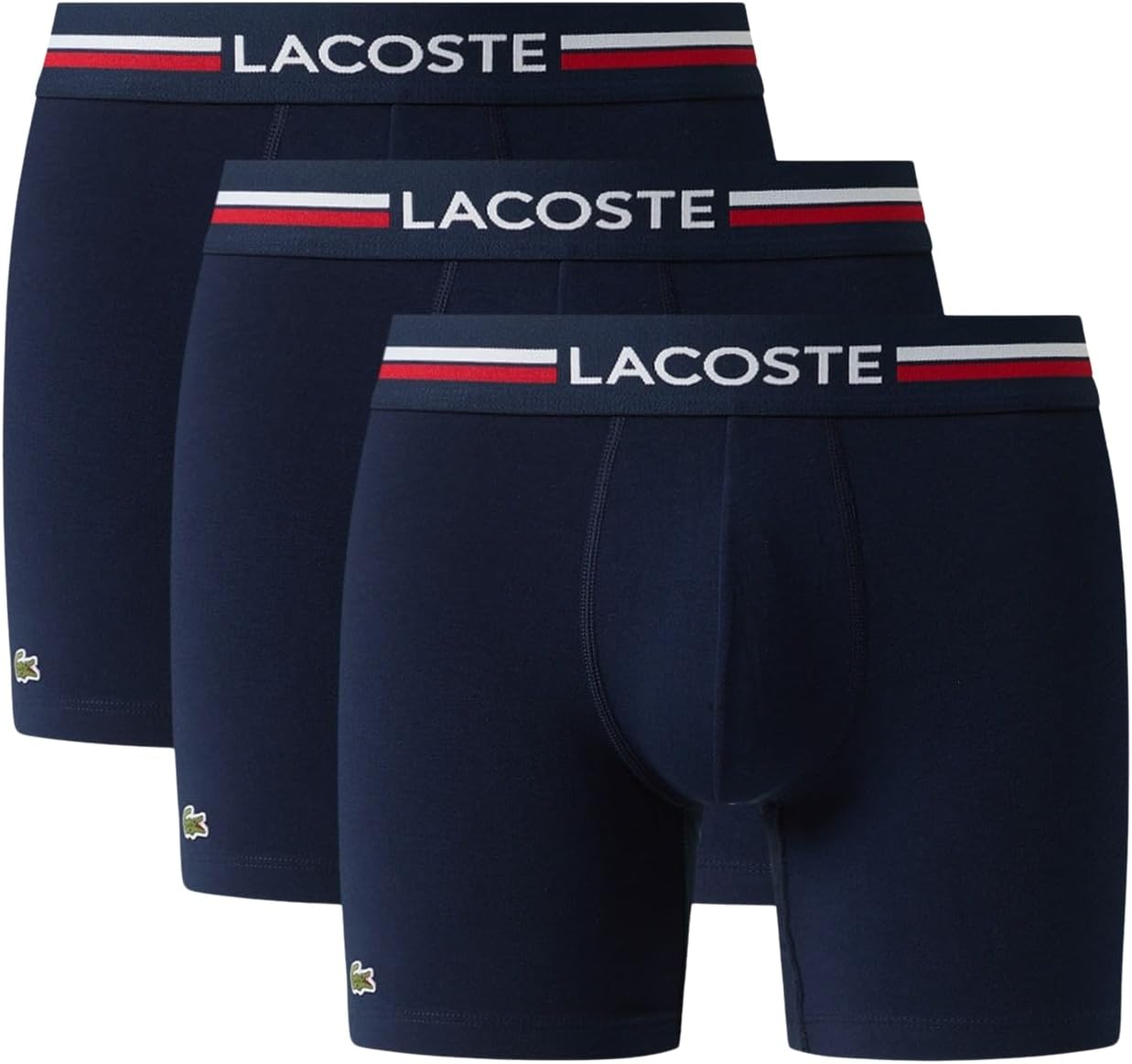 Lacoste мужские хлопковые боксеры с триколорной резинкой, 3 шт (Amazon Exclusives), Navy Blue
Lacoste мужские хлопковые боксеры с триколорной резинкой, 3 шт (Amazon Exclusives), Navy Blue