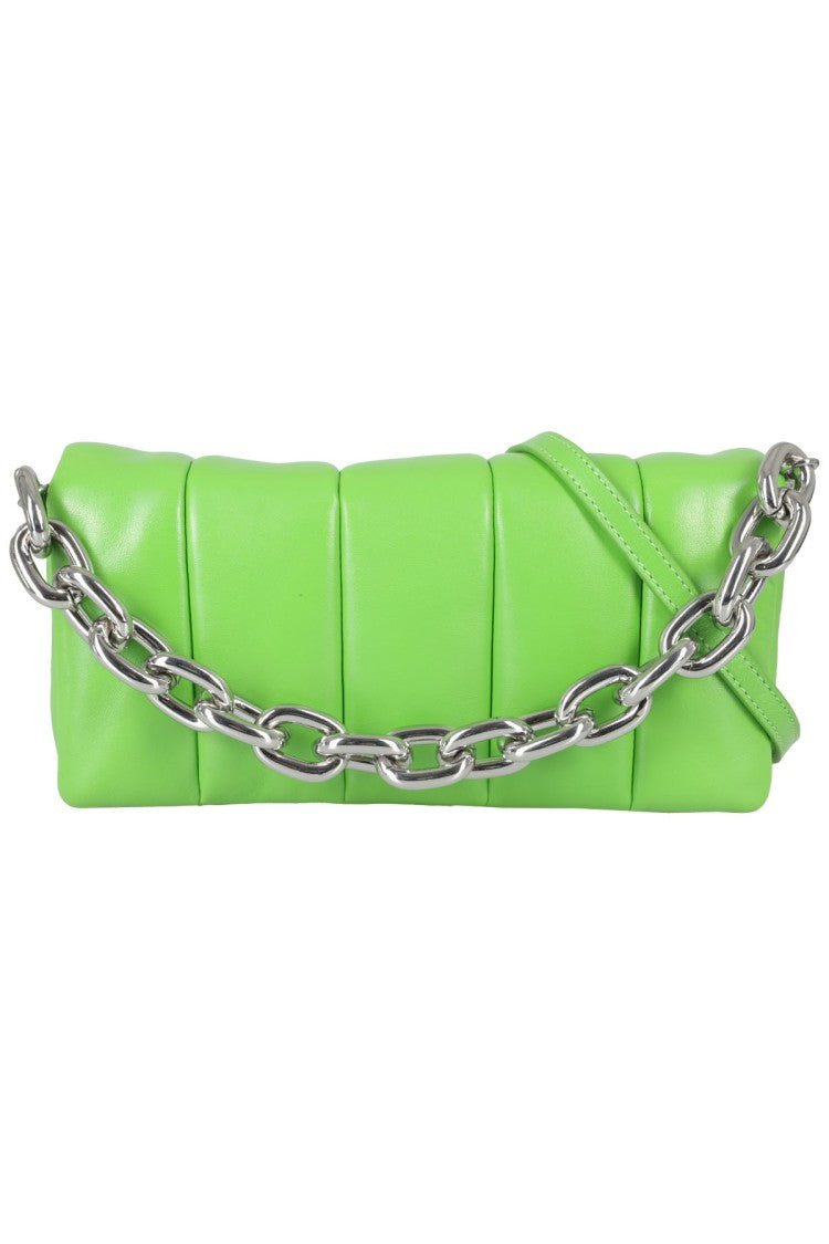 Прямоугольная зеленая сумка из ягнячьей кожи с панелями Stand Studio
Прямоугольная зеленая сумка из ягнячьей кожи с панелями Stand Studio