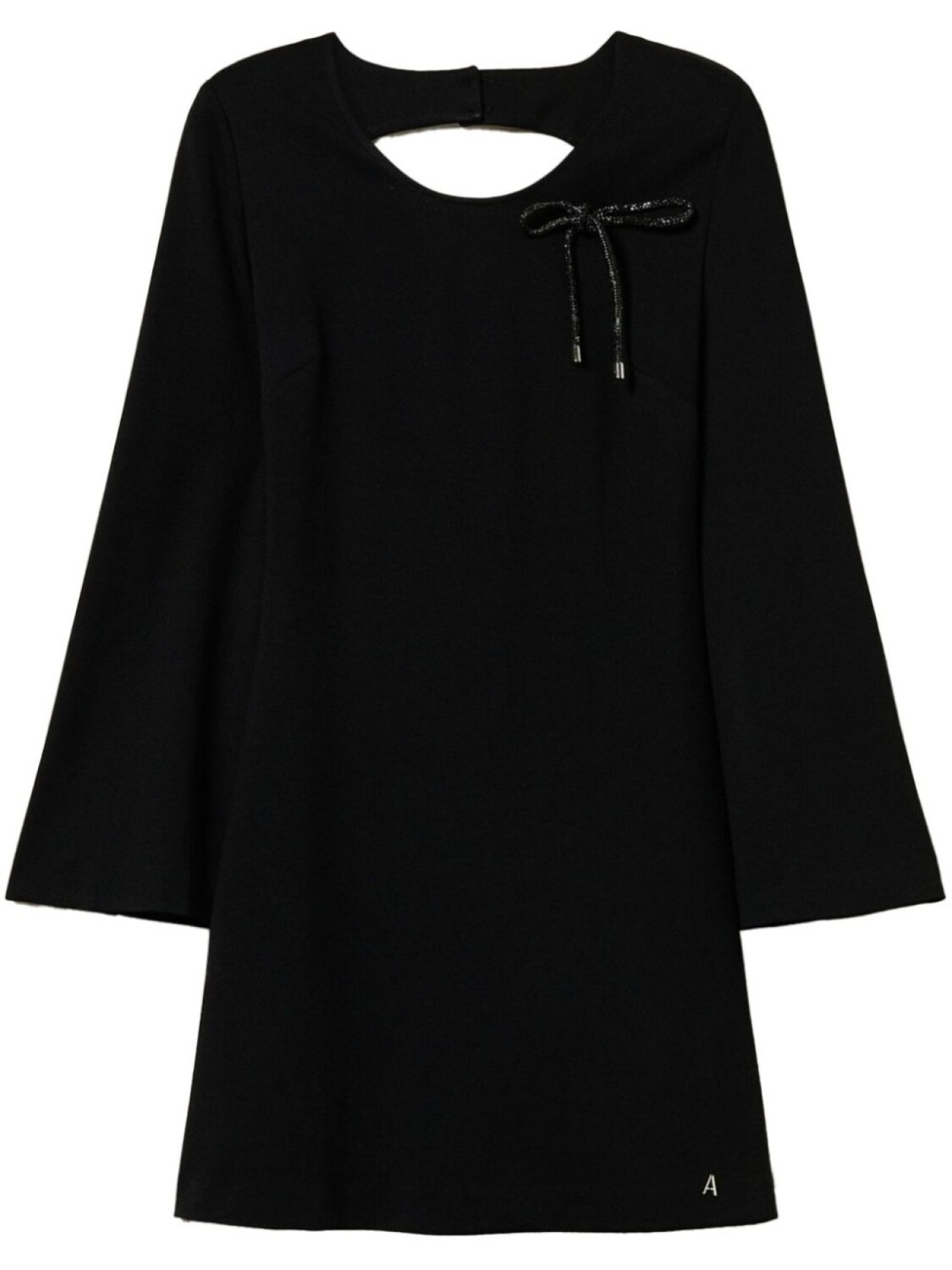 Мини-платье TWINSET со стразами и брошью, черный
Мини-платье TWINSET со стразами и брошью, черный