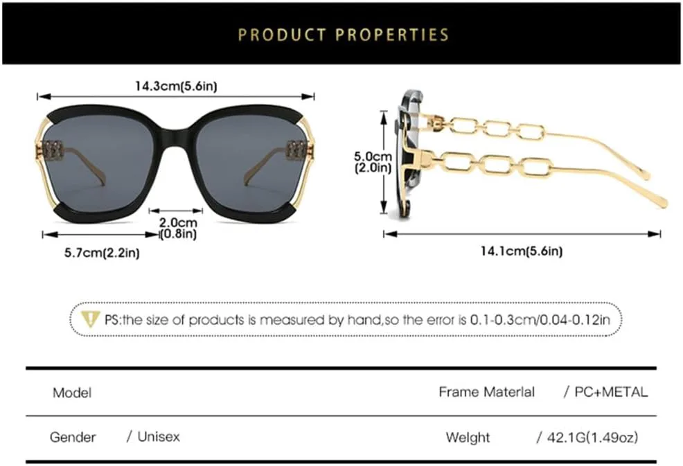 Полуободковые солнцезащитные очки для женщин, большие солнцезащитные очки с цепочкой из сплава, женские и девичьи, защита от ультрафиолета UV400 LANGSER, C6
Полуободковые солнцезащитные очки для женщин, большие солнцезащитные очки с цепочкой из сплава, женские и девичьи, защита от ультрафиолета UV400 LANGSER, C6